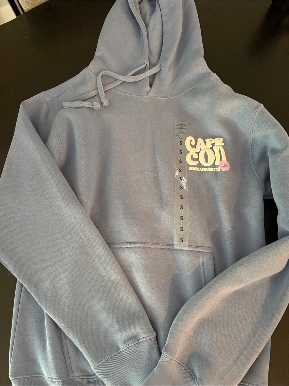 Women’s size S Cuffy’s Cape Cod Graphic Hoodie - Blue
